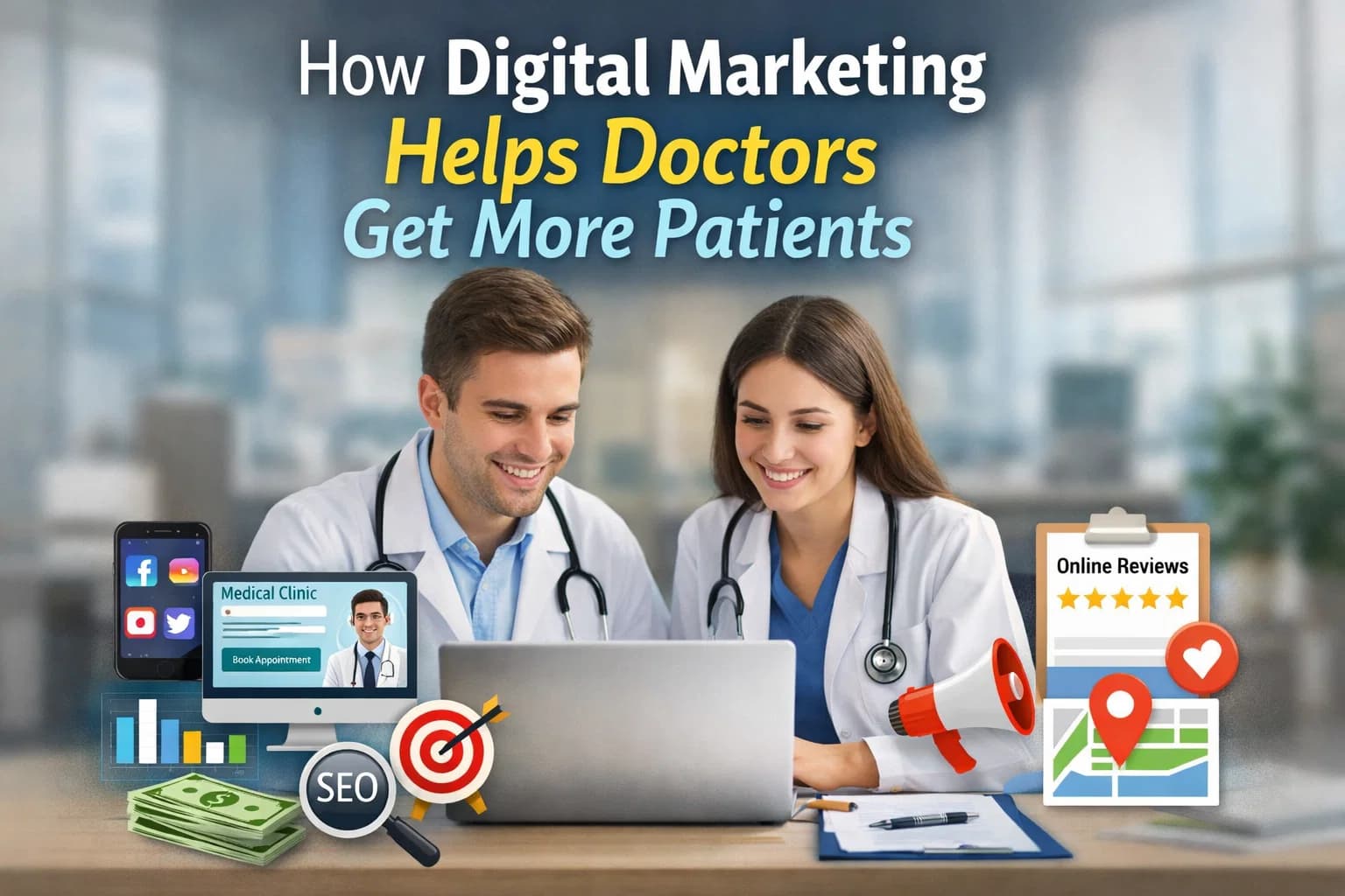 How Digital Marketing Helps Doctors Get More Patients | Healthcare Marketing Guide Jaipur | SEOcial Media Solutions